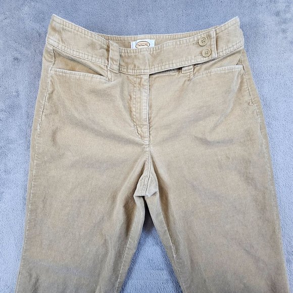 Talbots Pants Women's 8 Beige Corduroy Stretch Casual Office‎ Wear Comfort - Picture 3 of 11